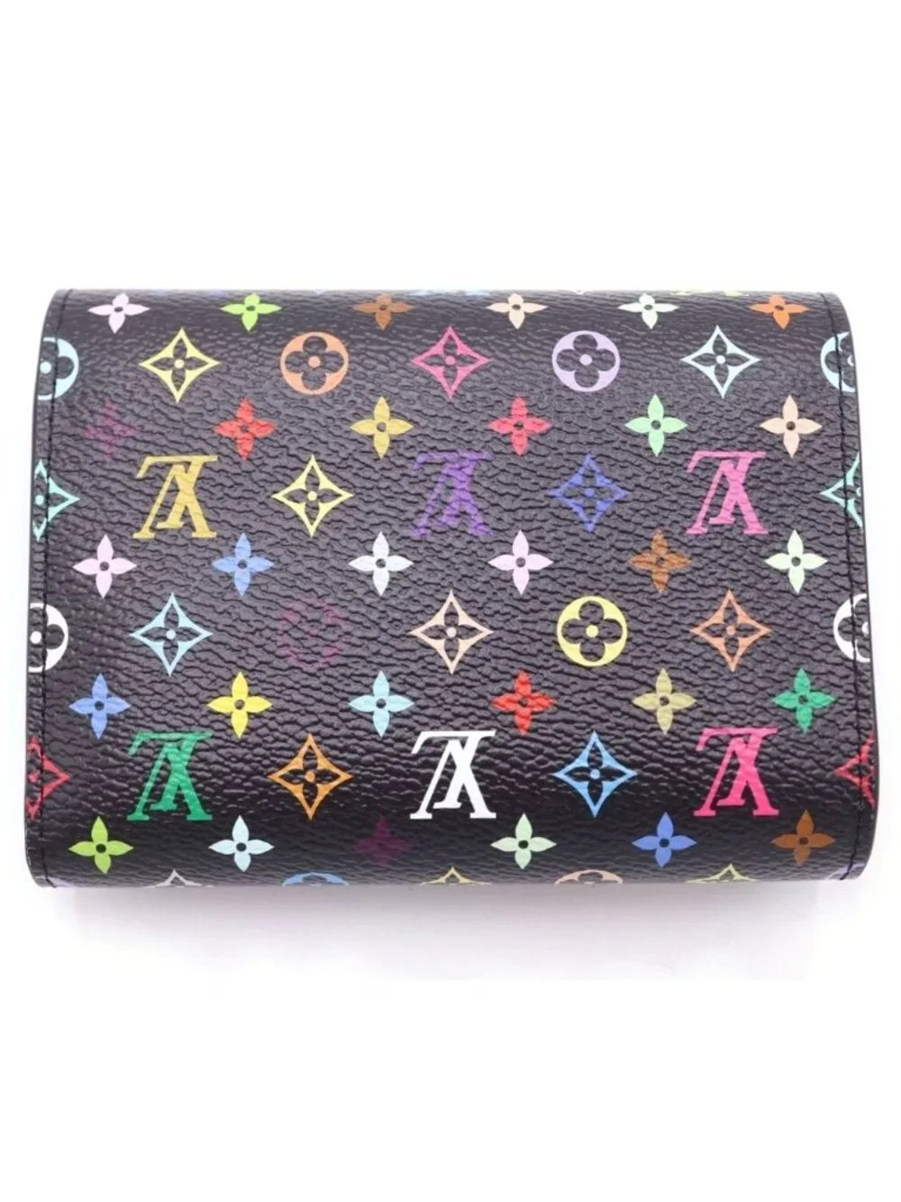 Louis Vuitton Monogram Multicolor Portefeuille Victorine Compact Wallet Trifold